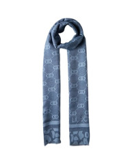FOULARD  LIU JO DONNA STOLA JACQUARD MONOGRAM ANIMAL ALICE BLUE 70X180 2F5040 T0300 94033