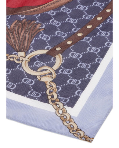 FOULARD  LIU JO DONNA STOLA MANHATTAN BLU 120x120CM 2A5053 T0300 X1058