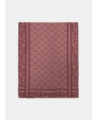 FOULARD  LIU JO DONNA STOLA JACQUARD MONOGRAM ANIMAL RED AUBERGINE 70X180CM 2F5040 T0300 91718