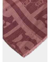 FOULARD  LIU JO DONNA STOLA JACQUARD MONOGRAM ANIMAL RED AUBERGINE 70X180CM 2F5040 T0300 91718