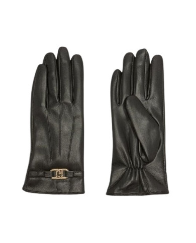 GUANTI LIU JO DONNA GUANTI IN TESSUTO SPALMATO CON LOGO BLACK 2F5061 E0002 22222
