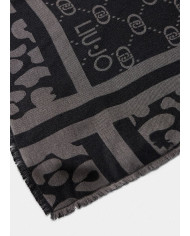 FOULARD  LIU JO DONNA STOLA JACQUARD MONOGRAM ANIMAL BLACK 70X180 2F5040 T0300 22222