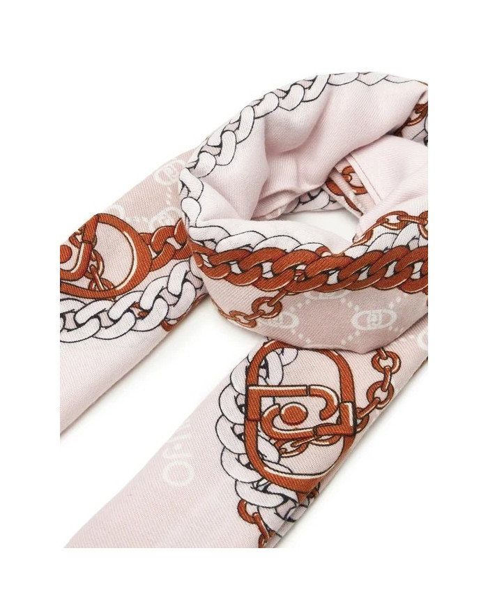 FOULARD  LIU JO DONNA ECS FOULARD LOGO METALFLOW 120X120 NATURALE 2F5073 T0300 00005