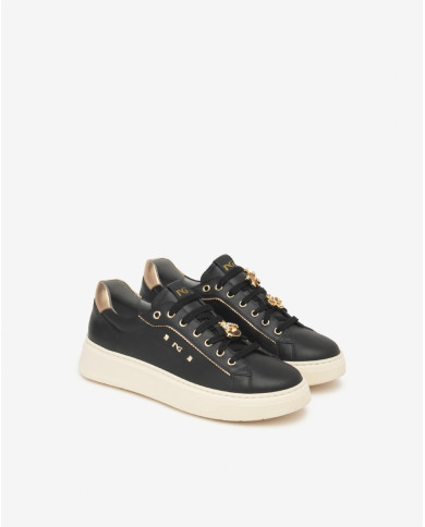 SNEAKERS  NEROGIARDINI DONNA GUANTO NERO NETTUNO SANDALO TR GONZAGA I514170D/100