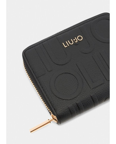 PORTAFOGLIO LIU JO  DONNA ECS M ZIP AROUND BLACK  12X2X10CM AF5156 E1092 22222