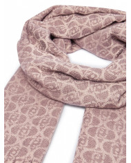 SCIARPA LIU JO DONNA STOLA BRUSHED LOGO OVAL DESERT TAUPE 66X184CM 2F5018 T0300 71105