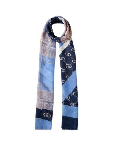 SCIARPA SCIALLE  LIU JO DONNA STOLA CHECK LIGHT DENIM 70x180CM 2F5072 T0300 74015