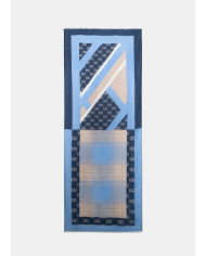 SCIARPA SCIALLE  LIU JO DONNA STOLA CHECK LIGHT DENIM 70x180CM 2F5072 T0300 74015