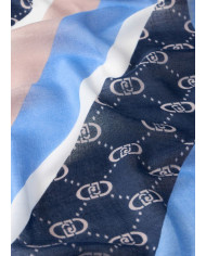 SCIARPA SCIALLE  LIU JO DONNA STOLA CHECK LIGHT DENIM 70x180CM 2F5072 T0300 74015