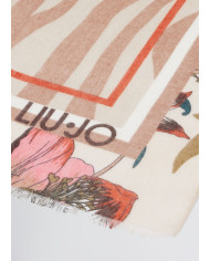 FOULARD  LIU JO DONNA STOLA BEIGE ANIMALIER FLOREALE 90X180CM 2A5030 T0300 00005