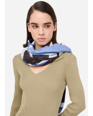 FOULARD  LIU JO DONNA STOLA PORTALOGO 70X180CM LIGHT DENIM 2F5082 T0300 74015