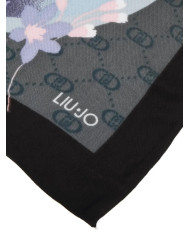 FOULARD LIU JO DONNA FLOWERY CON LOGO BLACK 2F4097 T0300 22222