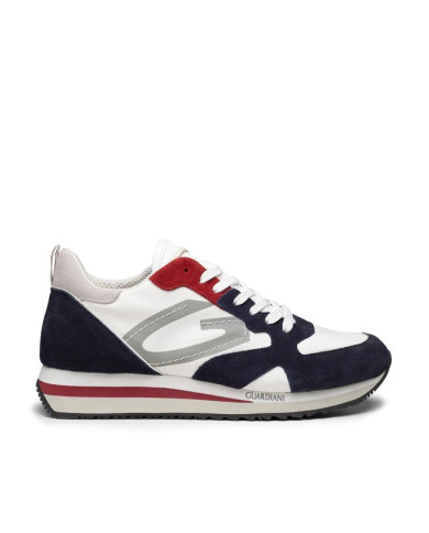 SNEAKERS UOMO GUARDIANI WEN 2200 LOW M  NYLON SUEDE WHITE O.BLACK AGM220002
