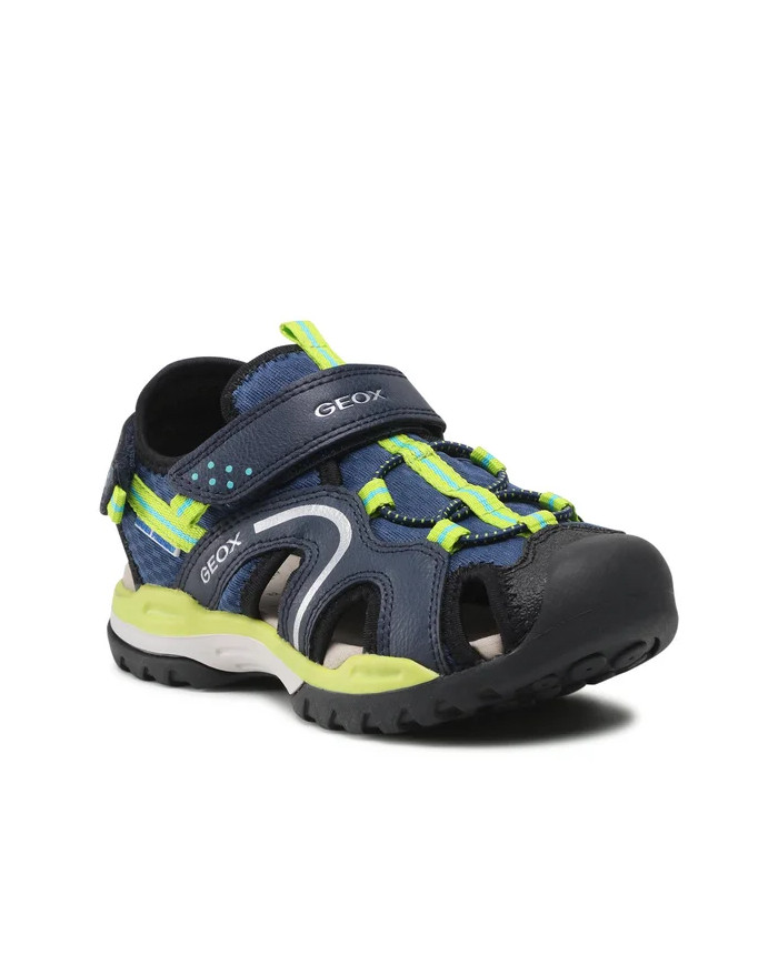 SANDALI GEOX JUNIOR J BOREALIS B. B - MESH+SIN.CER DK BLUE/LIME J250RB 014ME C4052