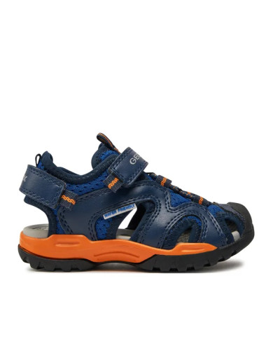 SANDALO GEOX BAMBINO J BOREALIS B. C - MESH+ECOP BO ROYAL/ORANGE J450RC 014BU C0685/B