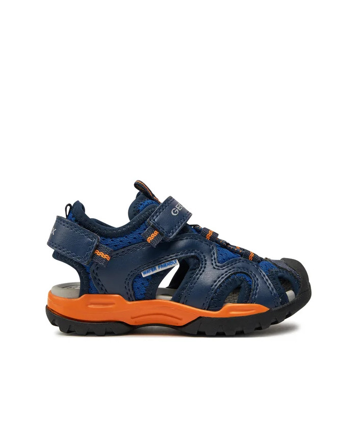 SANDALO GEOX BAMBINO J BOREALIS B. C - MESH+ECOP BO ROYAL/ORANGE J450RC 014BU C0685/B