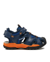 SANDALO GEOX BAMBINO J BOREALIS B. C - MESH+ECOP BO ROYAL/ORANGE J450RC 014BU C0685/B