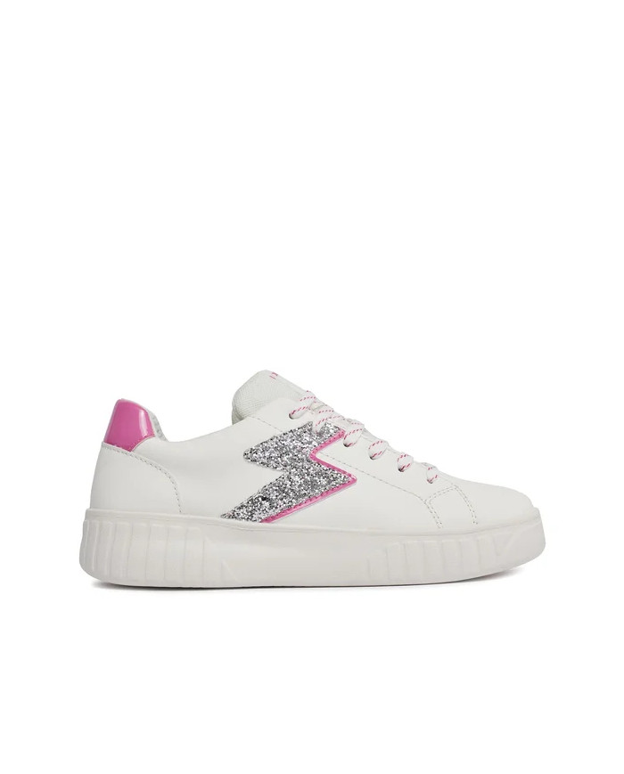 SNEAKERS  GEOX BAMBINA  J MIKIROSHI A - VI.SIN+TES.GLI WHITE/FUCHSIA  TG:36-39 J45DVA 0BCEW C0563/B