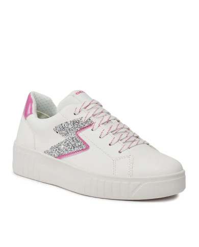 SNEAKERS  GEOX BAMBINA  J MIKIROSHI A - VI.SIN+TES.GLI WHITE/FUCHSIA  TG:36-39 J45DVA 0BCEW C0563/B