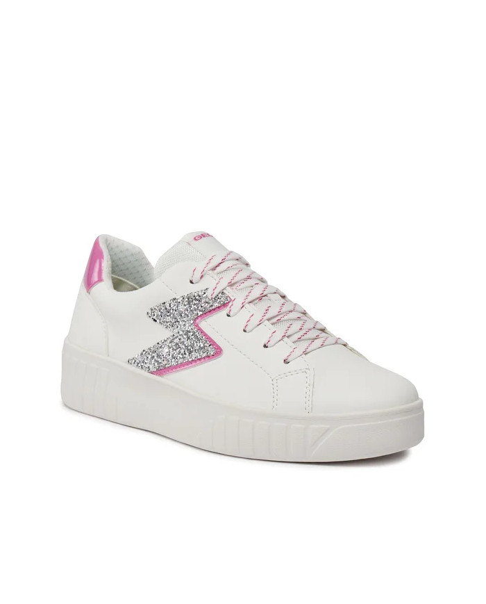 SNEAKERS  GEOX BAMBINA  J MIKIROSHI A - VI.SIN+TES.GLI WHITE/FUCHSIA  TG:36-39 J45DVA 0BCEW C0563/B
