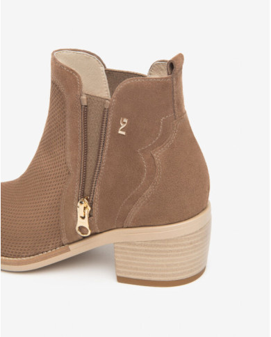 STIVALETTI CON TACCO NEROGIARDINI DONNA VELOUR MOU VELOUR MOU TR BASILEA NATURALE E615120D/442