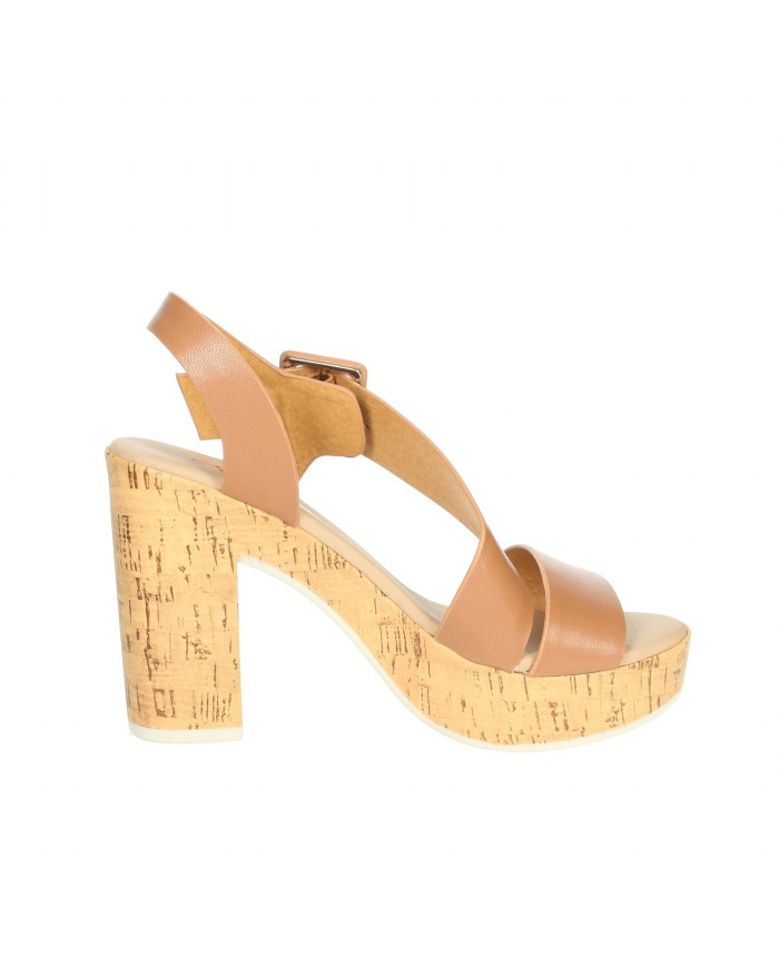 SANDALI CON TACCO REPO PHIL GATIER DONNA CIUOIO 58281-E2/CUOIO