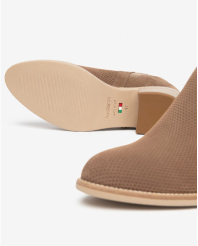 STIVALETTI CON TACCO NEROGIARDINI DONNA VELOUR MOU VELOUR MOU TR BASILEA NATURALE E615120D/442