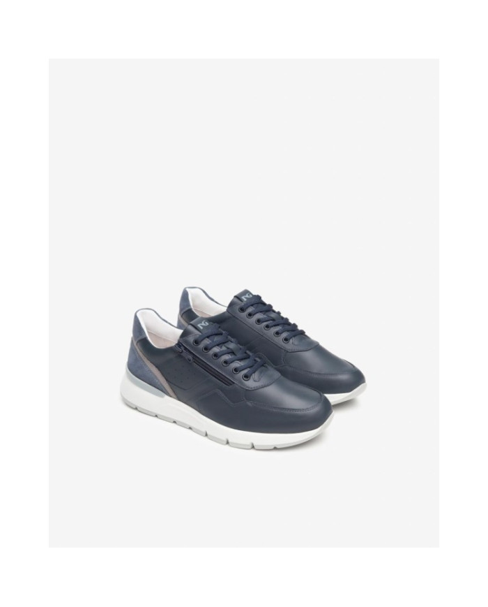 SNEAKERS NEROGIARDINI UOMO SPARTA INCANTO VELOUR AVIO SAUVAGE PERLA PU.BIDENS.POGGIO B1 E500650U/207