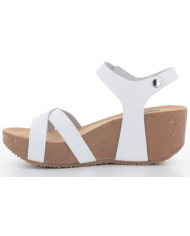 BIONATURA SANDALO CON ZEPPA DONNA 24 FREGENE IMB. BY CAST BIANCO