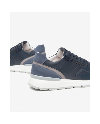 SNEAKERS NEROGIARDINI UOMO SPARTA INCANTO VELOUR AVIO SAUVAGE PERLA PU.BIDENS.POGGIO B1 E500650U/207