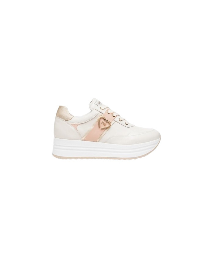 SNEAKERS NEROGIARDINI DONNA VELVET OSSO 0100 NAPPA PANDORA ROSA ETOILE MIELE PU.EVORA E512911D/713