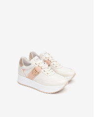 SNEAKERS NEROGIARDINI DONNA VELVET OSSO 0100 NAPPA PANDORA ROSA ETOILE MIELE PU.EVORA E512911D/713