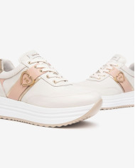 SNEAKERS NEROGIARDINI DONNA VELVET OSSO 0100 NAPPA PANDORA ROSA ETOILE MIELE PU.EVORA E512911D/713