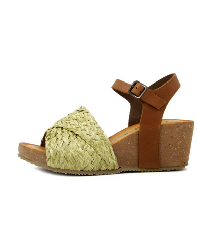 BIONATURA SANDALO CON ZEPPA DONNA 37A2275 SALVIA