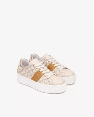SNEAKERS NEROGIARDINI DONNA VELVET MILK  T.GIOVE BEIGE/NOCCIO T.GORGONA SENAPE T.BRI E513026D/710