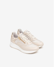 SNEAKERS NEROGIARDINI DONNA VELVET MILK 1039 T.RETE CHIC 1 OSSO 1 T.GIOVE BEIGE/NOCCIO E512930D/710