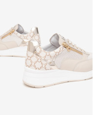 SNEAKERS NEROGIARDINI DONNA VELVET MILK 1039 T.RETE CHIC 1 OSSO 1 T.GIOVE BEIGE/NOCCIO E512930D/710