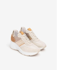 SNEAKERS NEROGIARDINI DONNA VELOUR YOGURT T.RETE CHIC 1 OSSO 1 ETOILE MIELE T.BOSTON E512961D/714