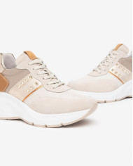 SNEAKERS NEROGIARDINI DONNA VELOUR YOGURT T.RETE CHIC 1 OSSO 1 ETOILE MIELE T.BOSTON E512961D/714