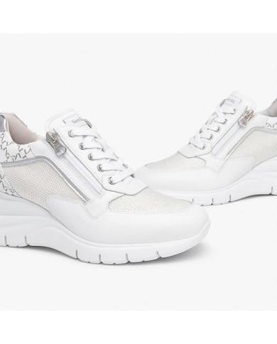 SNEAKERS NEROGIARDINI DONNA SKIPPER BIANCO T.RETE CHIC 1 BIANCO T.GIOVE BIANCO/GRIGIO E512940D/707