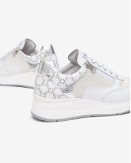 SNEAKERS NEROGIARDINI DONNA SKIPPER BIANCO T.RETE CHIC 1 BIANCO T.GIOVE BIANCO/GRIGI E512930D/707