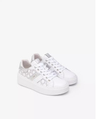 SNEAKERS NEROGIARDINI DONNA SKIPPER BIANCO T.GIOVE BIANCO/GRIGI ETOILE ARGENTO PU.GUATEM E513080D/707