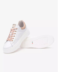 SNEAKERS NEROGIARDINI DONNA SKIPPER BIANCO T.BRILL PLATINO 6074 NAPPA PANDORA ROSA E513090D/707
