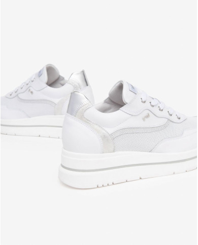 SNEAKERS NEROGIARDINI DONNA SKIPPER BIANCO SKIPPER BIANCO VELOUR NEVE MONET COLOR BIANCO E512902D/707