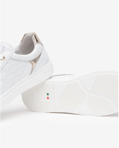SNEAKERS NEROGIARDINI DONNA SKIPPER BIANCO SKIPPER BIANCO T.BRILL PLATINO 6074 TR MALAGA E513001D/707