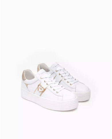 SNEAKERS NEROGIARDINI DONNA SKIPPER BIANCO ETOILE MIELE PU.MONOD.CAPRAIA E513022D/707