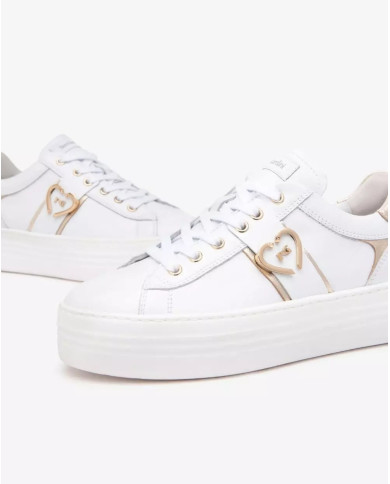 SNEAKERS NEROGIARDINI DONNA SKIPPER BIANCO ETOILE MIELE PU.MONOD.CAPRAIA E513022D/707