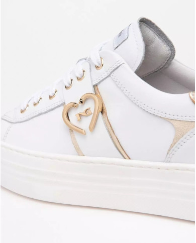 SNEAKERS NEROGIARDINI DONNA SKIPPER BIANCO ETOILE MIELE PU.MONOD.CAPRAIA E513022D/707