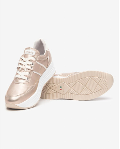 SNEAKERS NEROGIARDINI DONNA ETOILE SATURN VELVET OSSO 0100 PU.EVORA B16495 BIANCO E512912D/675
