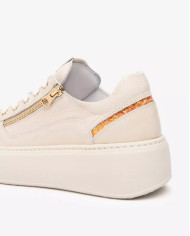 SNEAKERS NEROGIARDINI DONNA DOLLARINO BEIGE T.GLITTER GR.PLANET  PU.GUATEMALA E513081D/412